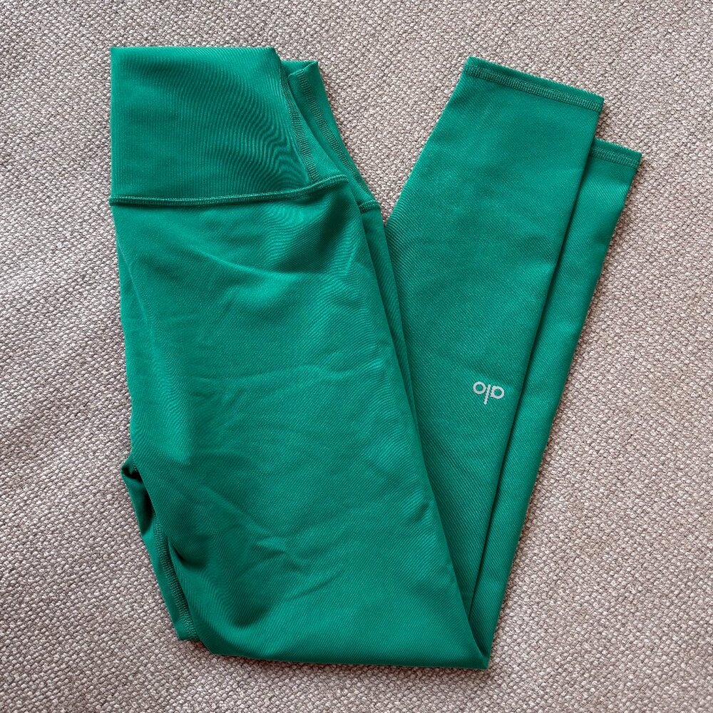 ALO 7/8 High Waist Airbrush Legging in Green Emerald - Size Small - Picture 9 of 9